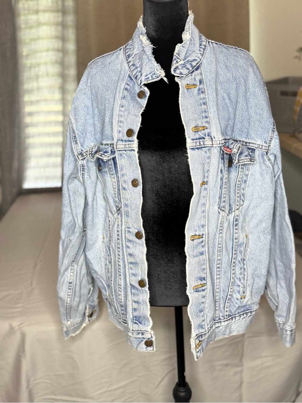 Levi's Light Wash Distressed Denim Jacket